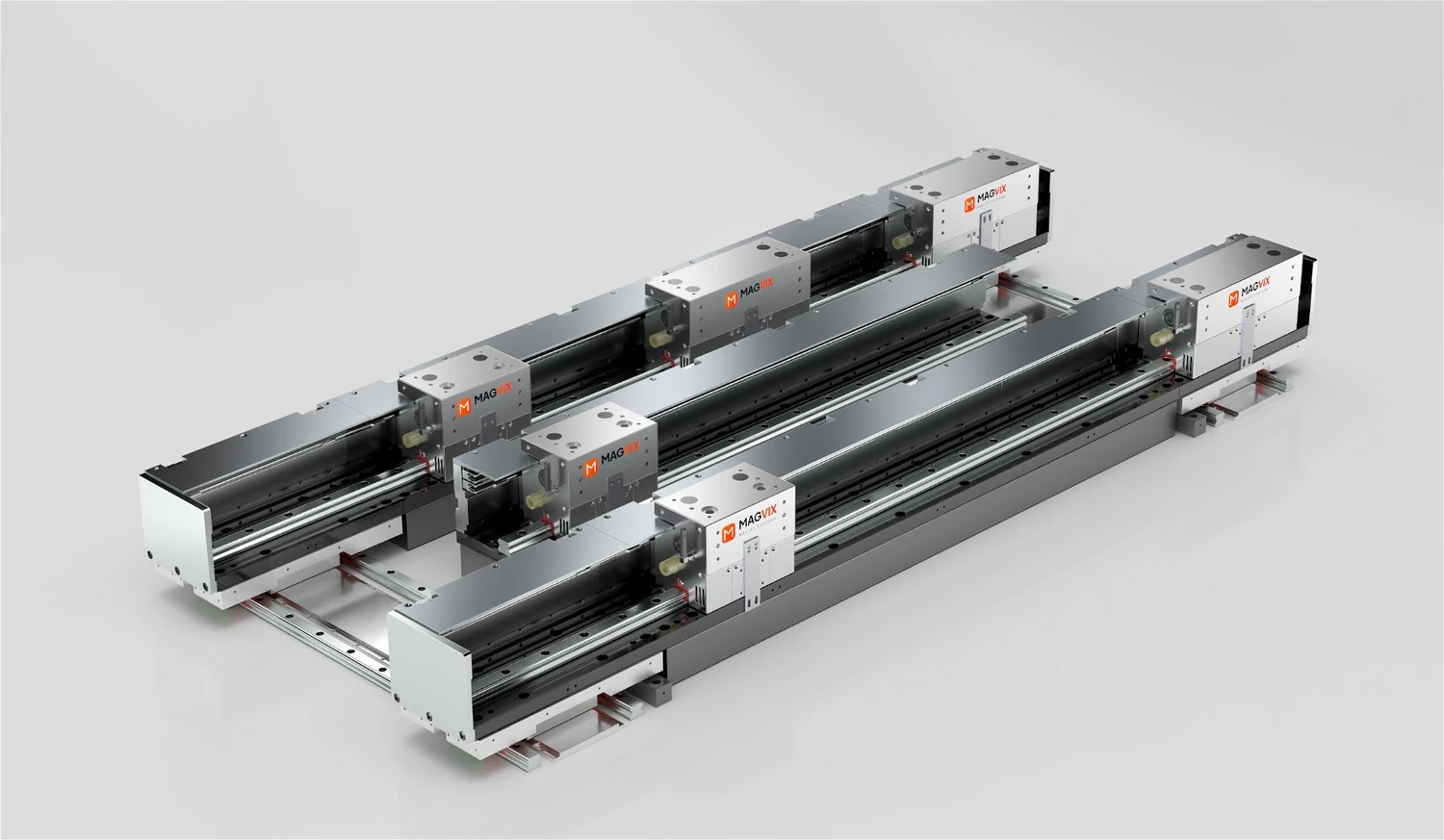 S Series precision linear-motor track — 3D render
